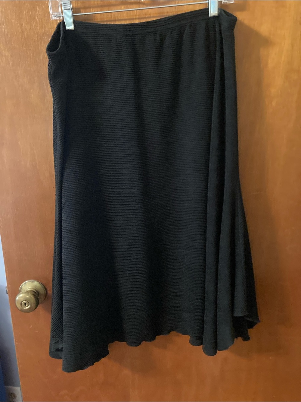 Black Textured Women’s Skirt